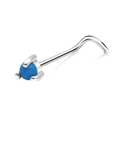 Turquoise Curved Nose Stud NSKZ-1765